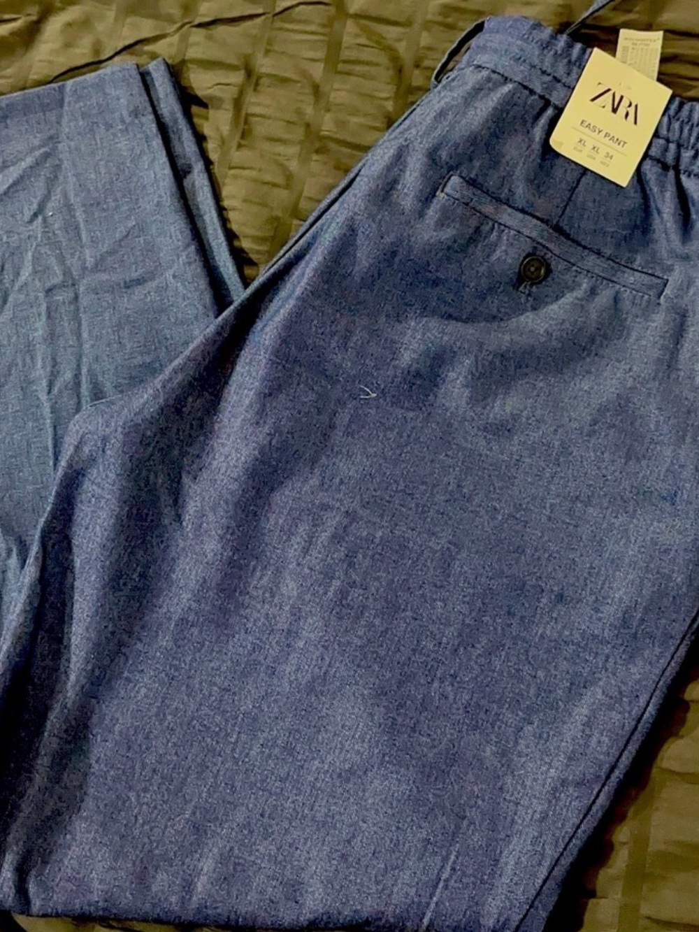 Zara Men’s Indigo Blue Easy Pants